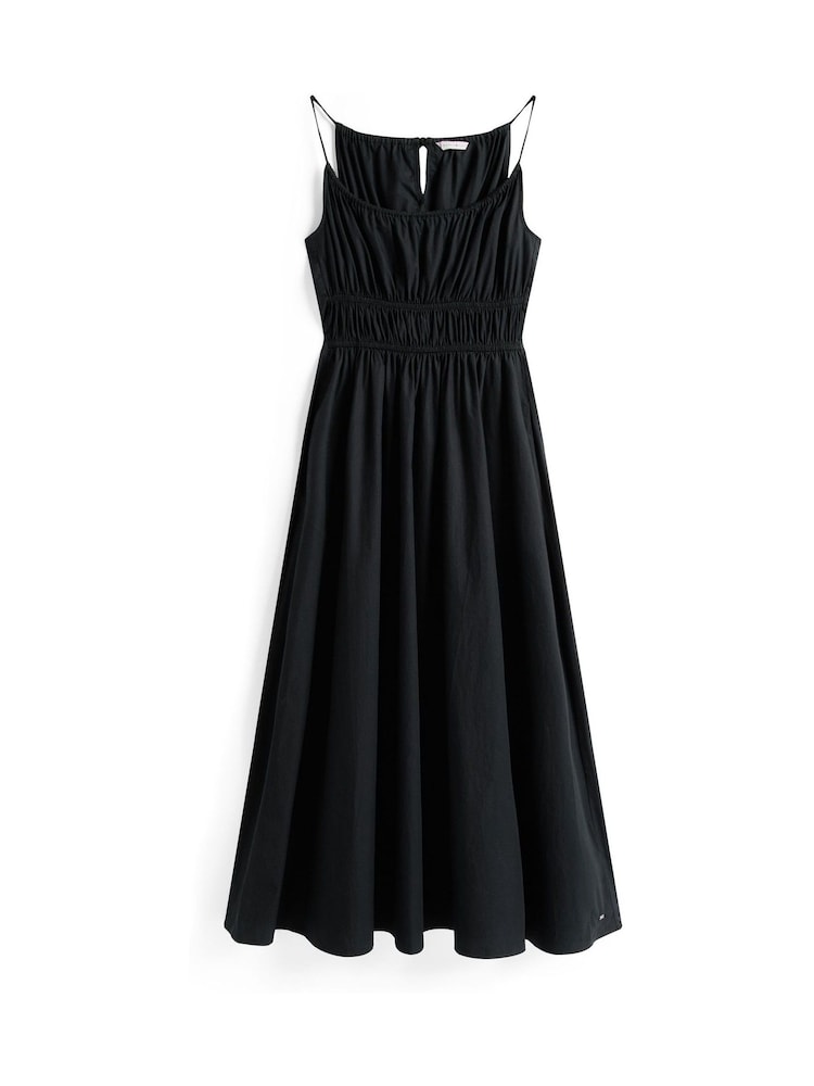 Tommy Hilfiger Black Smock Scoop Neck Maxi Dress - Image 5 of 5