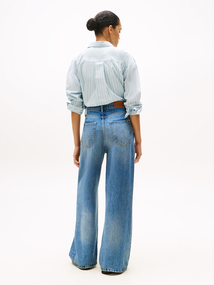 Tommy Hilfiger Blue High Rise Wide Leg Jeans - Image 2 of 5 Tommy Hilfiger Blue High Rise Wide Leg Jeans - Image 2 of 5