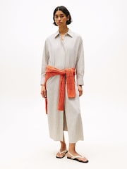 Tommy Hilfiger Natural Oversized Maxi Shirt Dress - Image 1 of 5