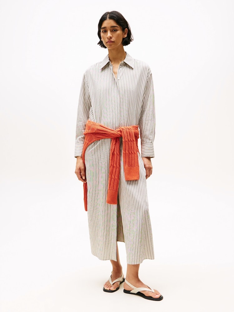 Tommy Hilfiger Natural Oversized Maxi Shirt Dress - Image 1 of 5