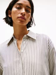 Tommy Hilfiger Natural Oversized Maxi Shirt Dress - Image 4 of 5