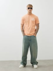 River Island Regular Fit Embroidered 100% Cotton T-Shirt - Slika 1 iz 4