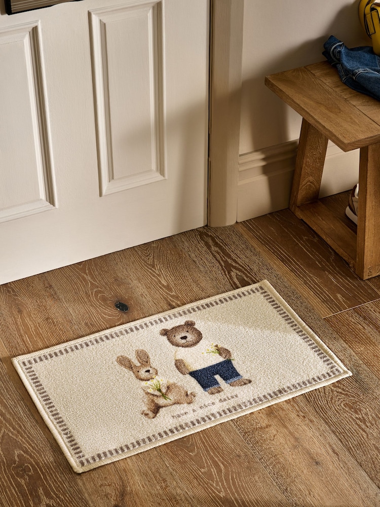 Natural Washable Bertie and Rosie Doormat - Image 1 of 4