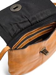 PIECES Brown Leather Cross-Body Bag - Image 4 of 5
