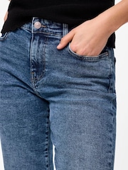 PIECES Blue Mid Rise Straight Leg Jeans - Image 3 of 6