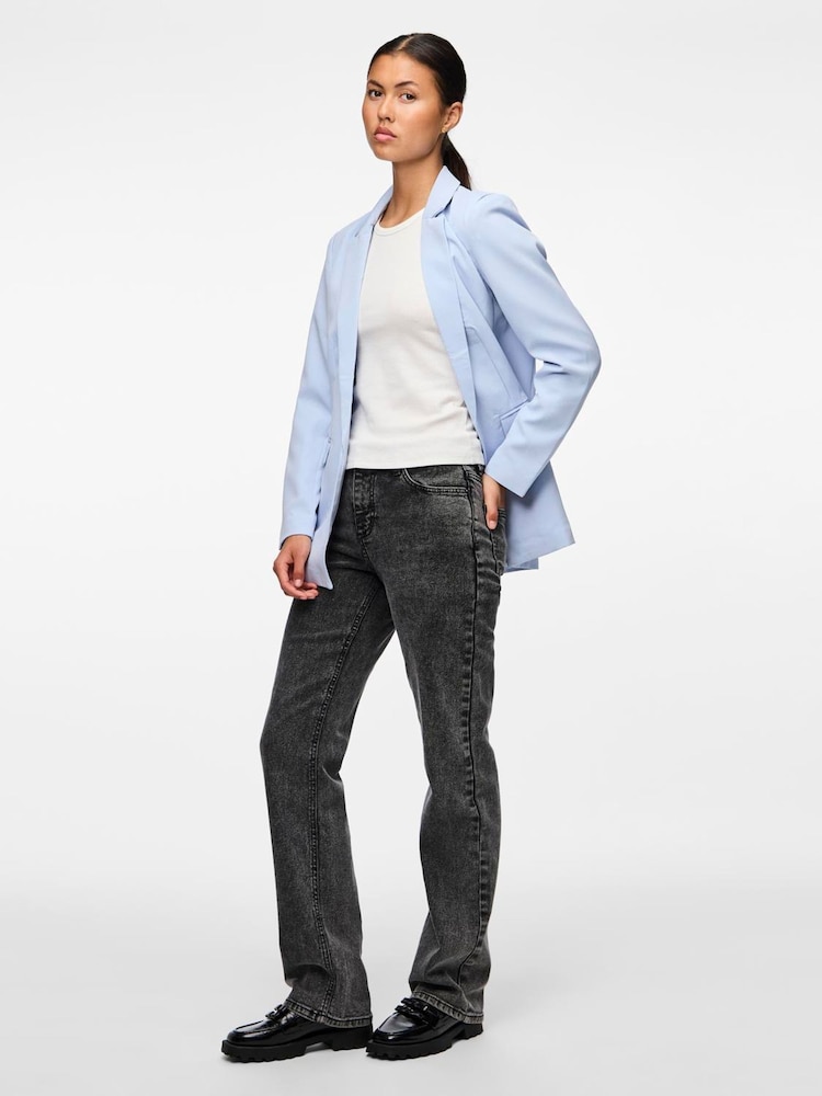 Azul - PIECES Long Sleeve Tailored Blazer - Imagem 1 de 4