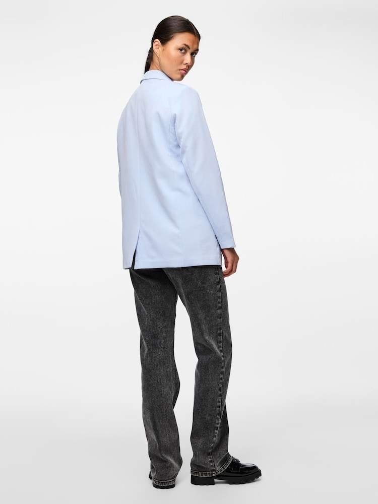 Azul - PIECES Long Sleeve Tailored Blazer - Imagem 4 de 4
