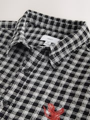 Blue Micro Check Long Sleeve Shirt - Image 2 of 3