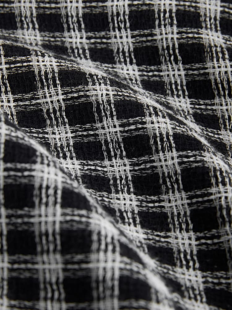 Blue Micro Check Long Sleeve Shirt - Image 3 of 3