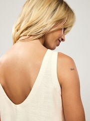 Ecru White Placement Floral - Dress curto com decote nas costas e Linen - Imagem 5 de 8