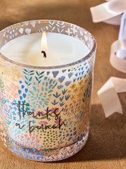 Apricot Blossom Pink Floral Thank you Candle - Image 2 of 3