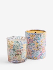 Apricot Blossom Pink Floral Thank you Candle - Image 3 of 3