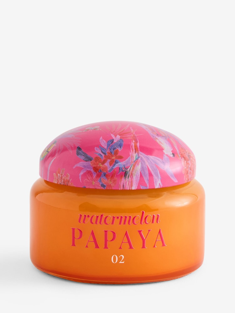 Watermelon Papaya Tropical Floral 1 Wick Candle - Image 3 of 3