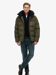 Superdry Green SKI Padded Jacket - Image 2 of 6