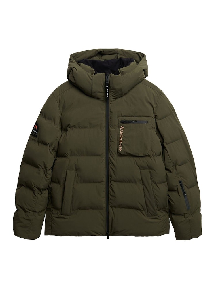 Superdry Green SKI Padded Jacket - Image 6 of 6