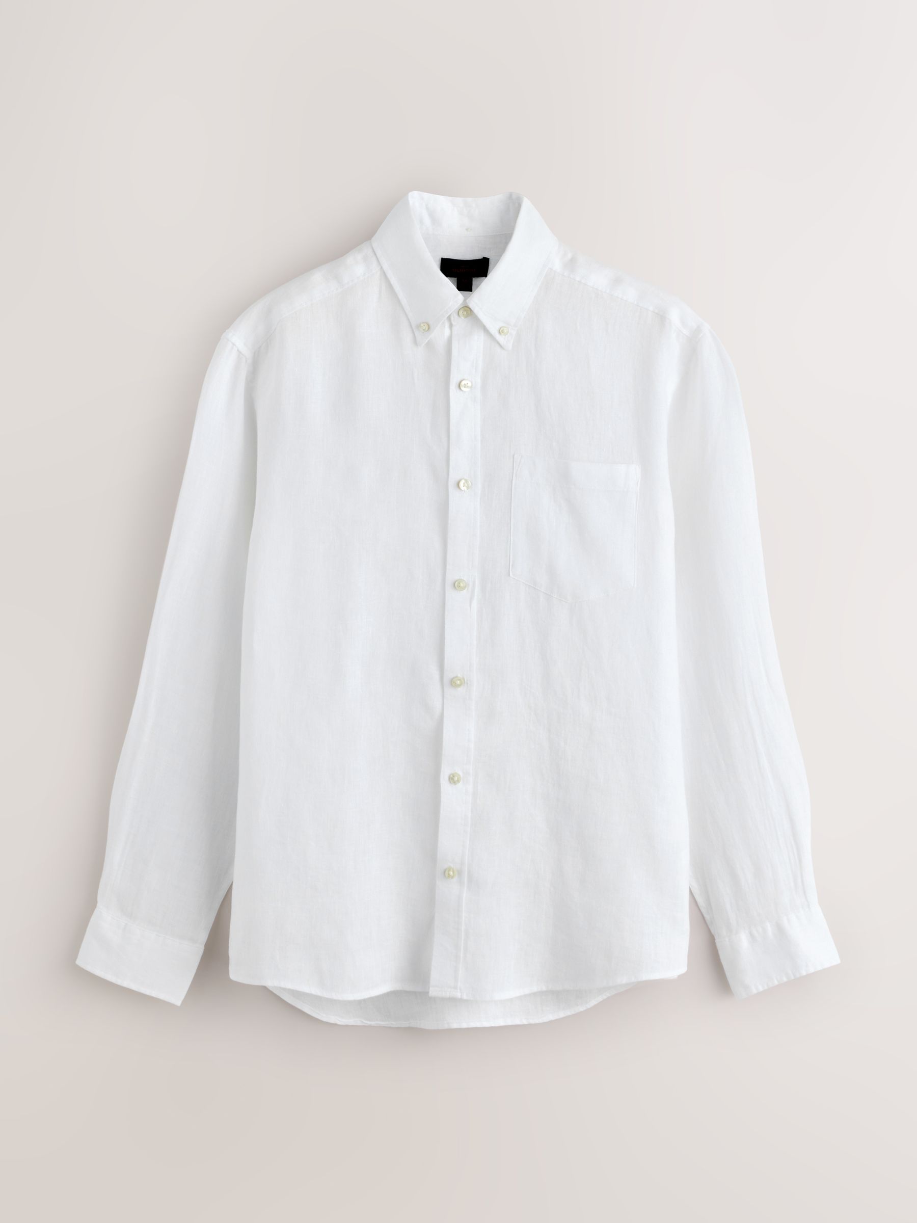 Buy White Long Sleeve Signature 100% Linen Shirt from Next USA