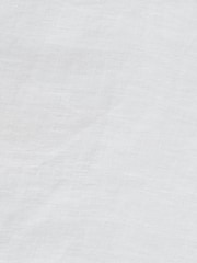 White Long Sleeve 100% Linen Signature Shirt - Image 8 of 10