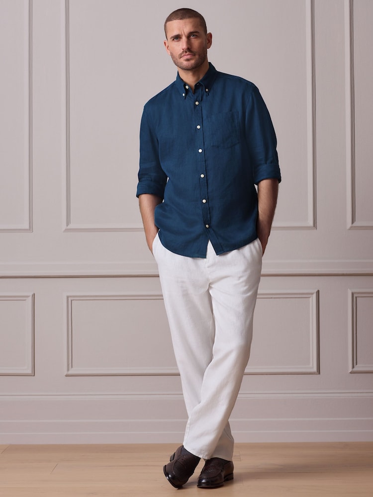 Jūras spēki - 100% Linen Signature Shirt - Attēls 2 no 7