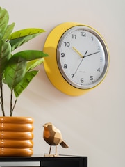 Karlsson Bright Yellow Modern Retro Wall Clock - Image 1 of 4