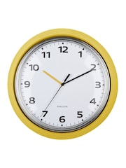 Karlsson Bright Yellow Modern Retro Wall Clock - Image 2 of 4