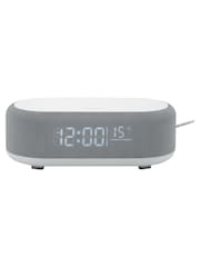 Karlsson Mouse Grey Vogue Alarm Clock with Phone Charger - Image 3 of 5
