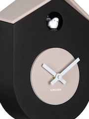 Karlsson Black Warm Grey Grato Cuckoo Wall Clock - Image 4 of 5