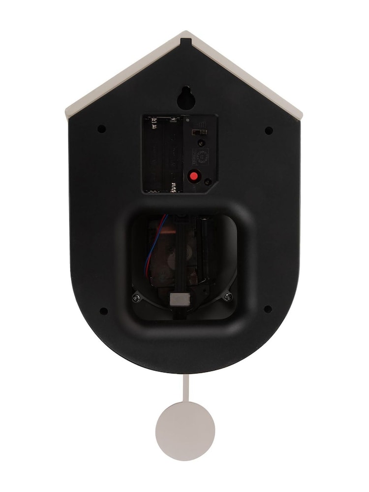 Karlsson Black Warm Grey Grato Cuckoo Wall Clock - Image 5 of 5