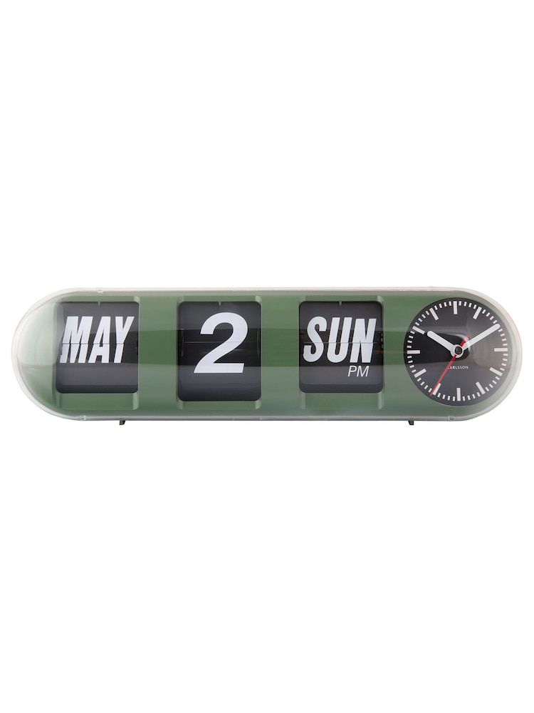 Karlsson Jungle Green Tube Flip Wall Clock - Image 2 of 5