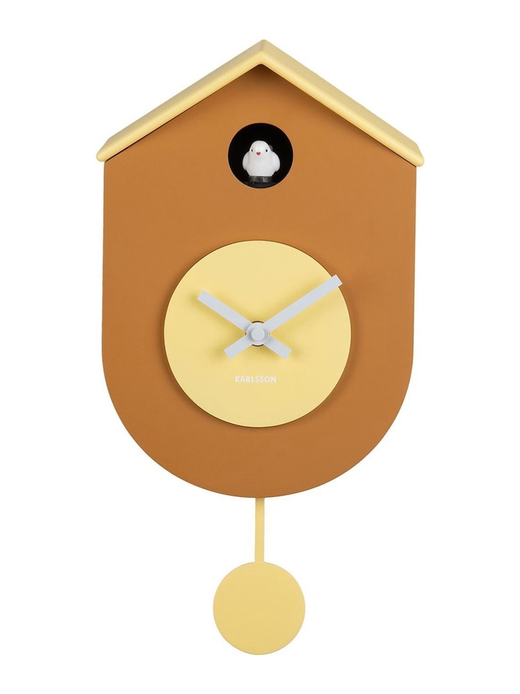 Karlsson Ochre Yellow Soft Yellow Grato Cuckoo Wall clock - Image 2 of 5 Karlsson Ochre Yellow Soft Yellow Grato Cuckoo Wall clock - Image 2 of 5