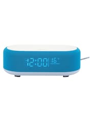 Karlsson Bright Blue Vogue Alarm Clock with Phone Charger - Image 2 of 5