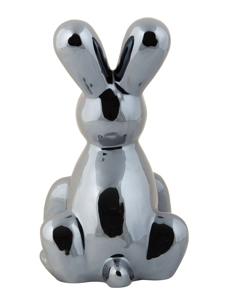 Present Time Black Plated Balloon Bunny Statue - Image 4 of 4 Present Time Black Plated Balloon Bunny Statue - Image 4 of 4