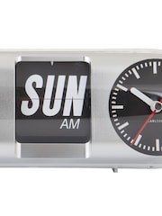 Karlsson Silver Tube Flip Wall Clock - Image 4 of 5