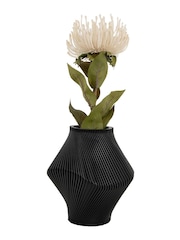 Present Time Black Twisted Rib Vase - Image 3 of 5