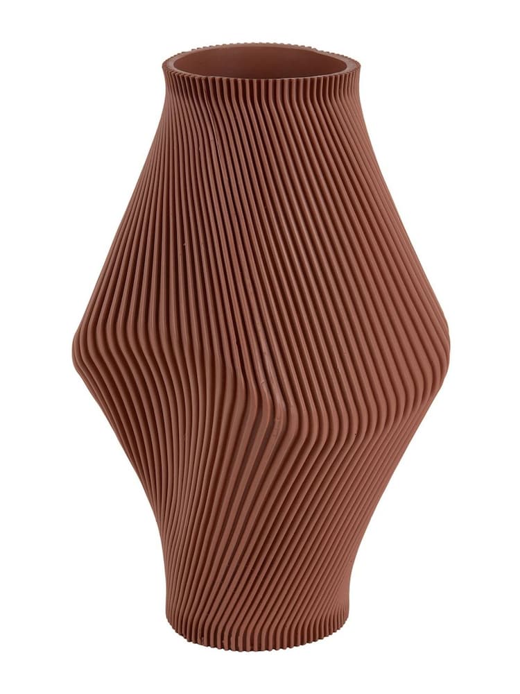 Present Time Warm Brown Twisted Rib Vase - Image 5 of 5 Present Time Warm Brown Twisted Rib Vase - Image 5 of 5