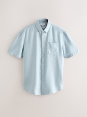 Multi Cotton Linen Blend Short Sleeve Shirts 3 Pack - Image 3 of 9