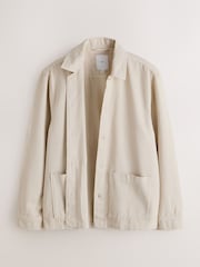 Ecru Hem Pocket Shacket - Image 2 of 6