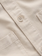 Ecru Hem Pocket Shacket - Image 4 of 6