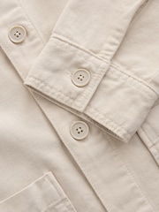 Ecru Hem Pocket Shacket - Image 5 of 6