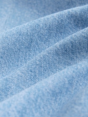 Albastru - Denim Overshirt Shacket - Imaginea 8 din 9