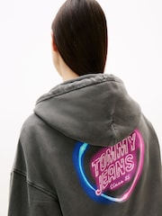 Tommy Jeans com capuz quadrado e gráfico nas costas - Imagem 4 de 5