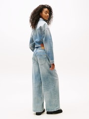 Tommy Jeans Blue Charlie Belted Mid Rise Loose Jeans - Image 2 of 5