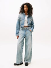 Tommy Jeans Blue Charlie Belted Mid Rise Loose Jeans - Image 3 of 5