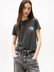 Tommy Jeans Back Graphic Crew Neck T-Shirt - Imagen 1 de 5