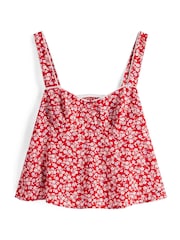 Tommy Jeans Red Scalloped Trim Sleeveless Blouse - Image 5 of 5