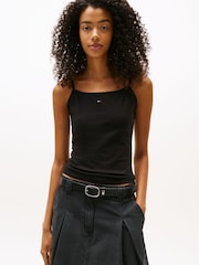 Tommy Hilfiger Black Slim Spaghetti Strap vest - Image 1 of 5