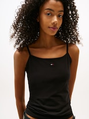 Tommy Hilfiger Black Slim Spaghetti Strap vest - Image 4 of 5