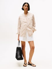 Tommy Hilfiger Black Tote City Woven Tote Bag - Image 5 of 5