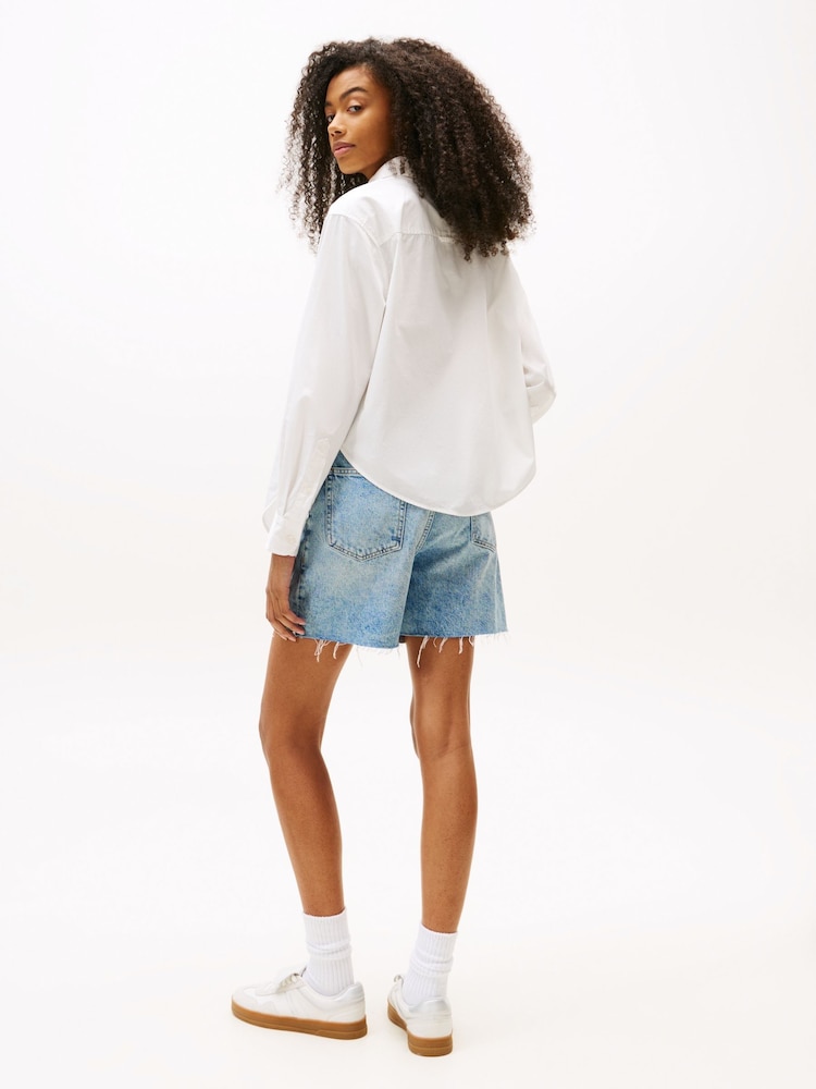 Tommy Jeans Natural Relaxed Self-Tie Fit Shirt - Image 2 of 4