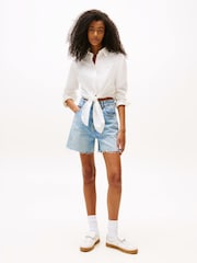 Tommy Jeans Natural Relaxed Self-Tie Fit Shirt - Image 3 of 4