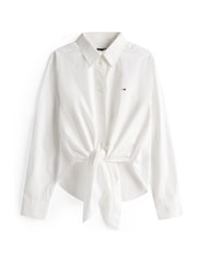 Tommy Jeans Natural Relaxed Self-Tie Fit Shirt - Image 4 of 4